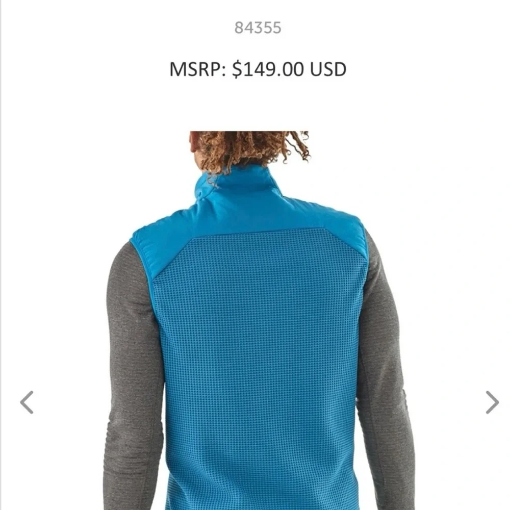 Patagonia Vest Size Small Blue Nano Air Full Zip Light Hybrid Insulated Jacket